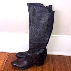 Donald J Pliner tall brown leather boots